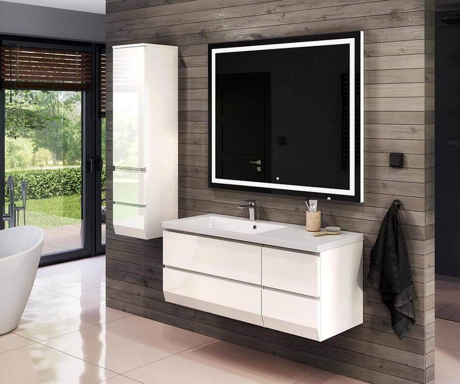 Choose a bathroom furniture set in one of the two available color options