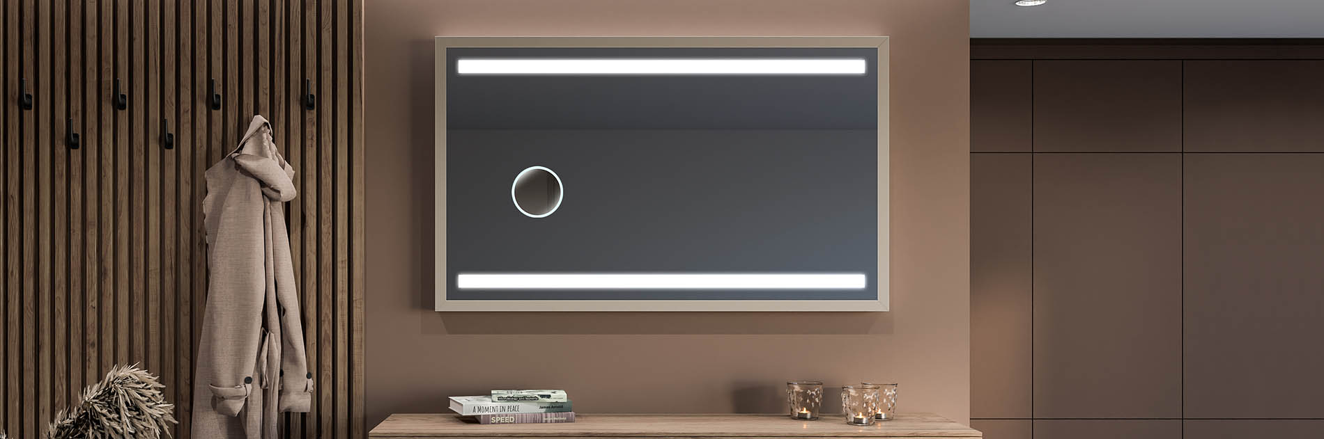 The magnification of the mirror