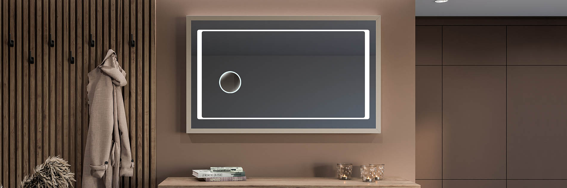 The magnification of the mirror