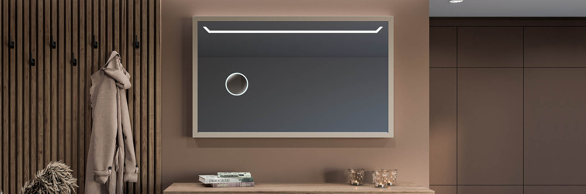 The magnification of the mirror