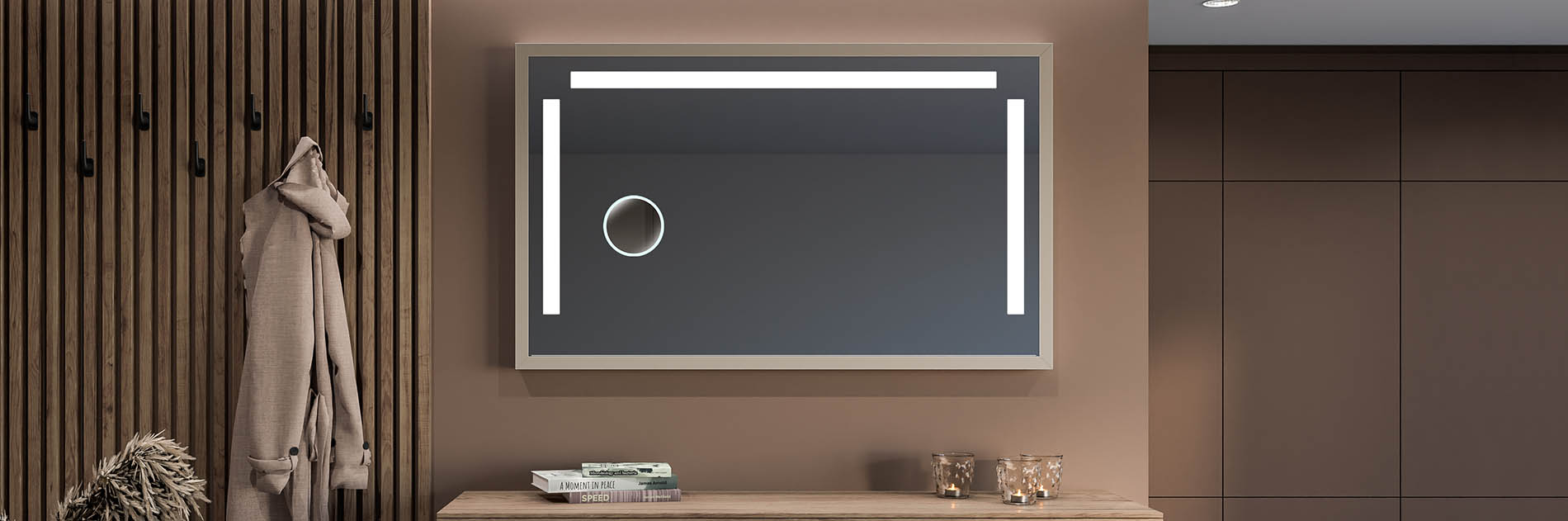 The magnification of the mirror