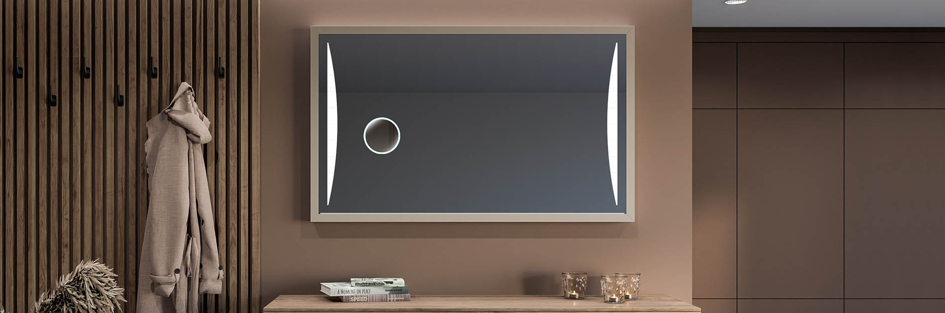 The magnification of the mirror