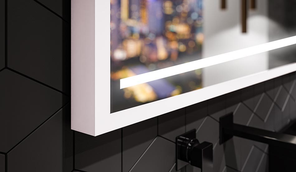 Loft-style LED mirror with vintage charm – illuminated wall mirror | ARTFORMA