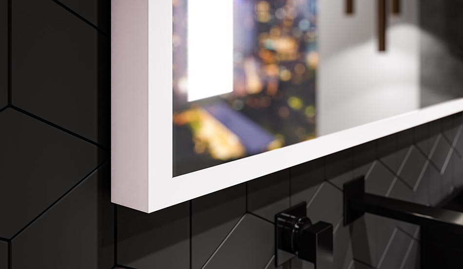 Loft-style LED mirror with vintage charm – illuminated wall mirror | ARTFORMA