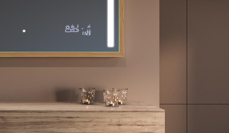 Urban interior mirror with loft aesthetics and backlight – decorative mirror | ARTFORMA