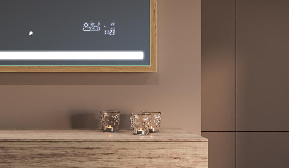 Urban interior mirror with loft aesthetics and backlight – decorative mirror | ARTFORMA