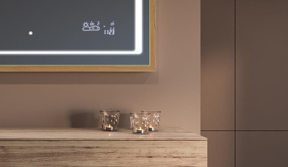 Urban interior mirror with loft aesthetics and backlight – decorative mirror | ARTFORMA