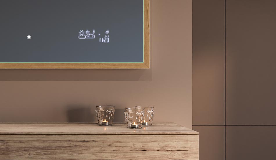 Urban interior mirror with loft aesthetics and backlight – decorative mirror | ARTFORMA