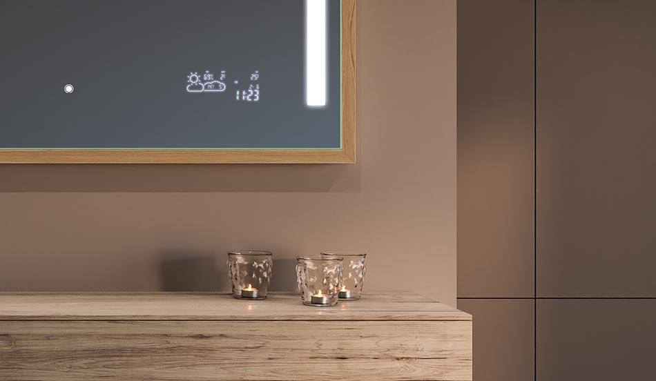 Urban interior mirror with loft aesthetics and backlight – decorative mirror | ARTFORMA