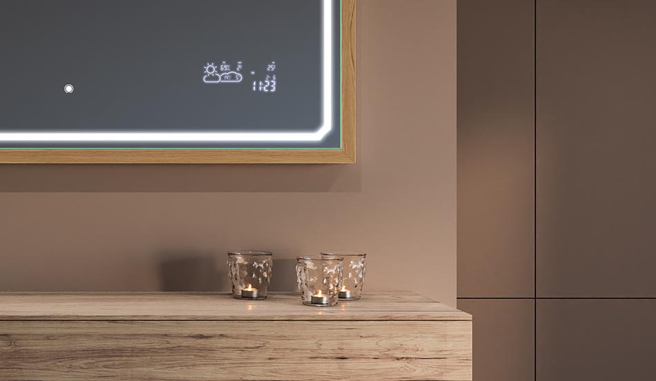 Urban interior mirror with loft aesthetics and backlight – decorative mirror | ARTFORMA