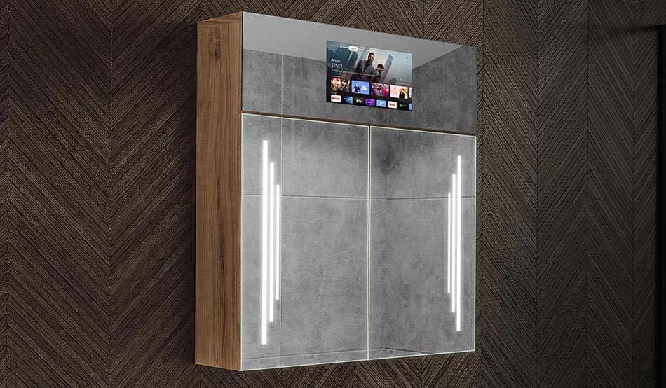 Sarah cabinet with built-in LED and touch sensor – illuminated mirror | ARTFORMA