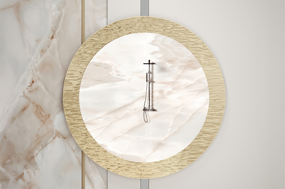 Match the colour of the metal mirror frame to your interior