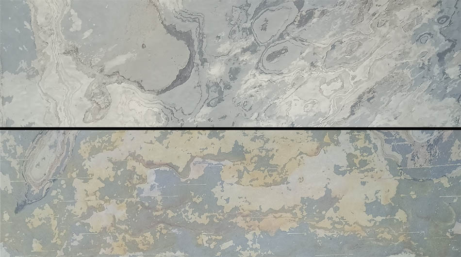 Our stone-framed mirrors are not mass-produced items. Each frame is a different piece of rock – unique in terms of pattern, colour and structure. Natural irregularities are part of their charm and contribute to the value of the product. This is not a flaw – it is a guarantee that your piece is one of a kind.