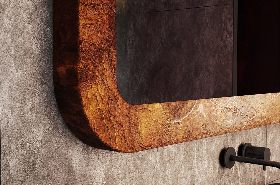 A unique mirror in a custom-made frame. Tailor it to your needs