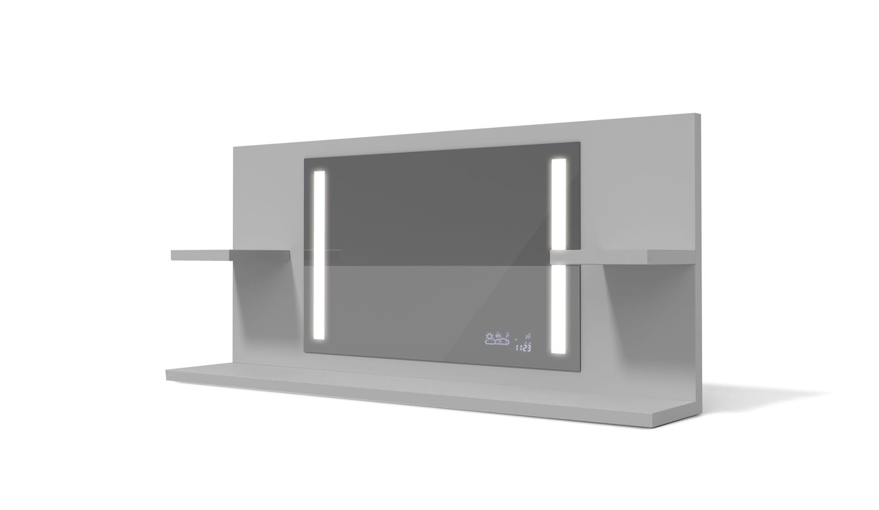 Mirror with shelves