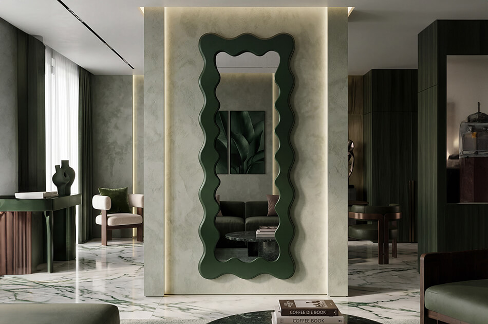 Mirror in an MDF frame