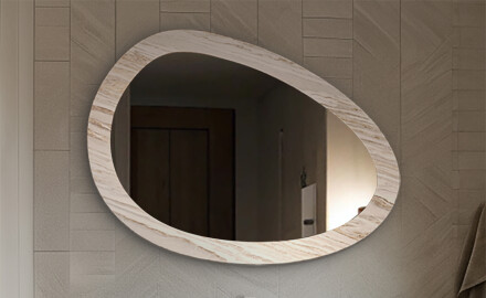 Mirrors in a stone frame