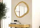 Solid wood-framed mirror