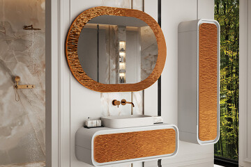 Mirrors in a metal frame