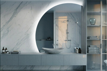 Quarter-circle mirror