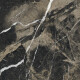 Tíleanna urláir poircealláin glónraithe 60x120, dubh le féitheanna óir, bailchríoch snasta, ceartaithe, A4H109 Pierre Black #17