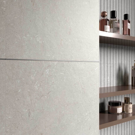 Tíleanna balla liatha neamhlonracha 60x120 cm A4H1097 Shellstone Grigio Rigat-One #4
