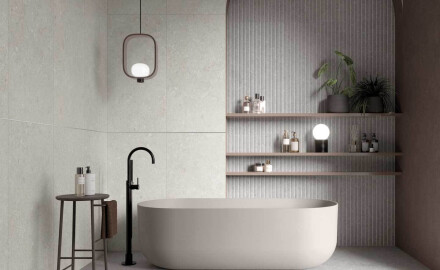 Tíleanna balla 60x120 cm béas neamhlonrach A4H1100 Shellstone Beige Rigat-One