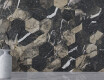 Tíle clochpháirce poircealláin mhórfhoirméideach 120x280 cm, dubh snasta le féitheanna óir, ceartaithe, A4H195 Pierre Black