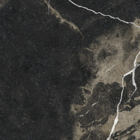 Tíle clochpháirce poircealláin mhórfhoirméideach 120x280 cm, dubh snasta le féitheanna óir, ceartaithe, A4H195 Pierre Black #12