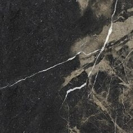 Tíleanna urláir chloiche-phórsailín ghloinithe Pierre Black, 120x120 cm, dubh snasta le féitheanna óir, ceartaithe, A4H197 #11
