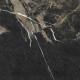 Tíleanna urláir chloiche-phórsailín ghloinithe Pierre Black, 120x120 cm, dubh snasta le féitheanna óir, ceartaithe, A4H197 #18