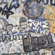 Tíleanna urláir poircealláin glónraithe, 120x280 cm, liath neamhlonrach, ceartaithe, A4H248 City Graffiti Grey #2