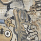 Tíleanna urláir phorceláin ghloinithe mhórfhoirm, 120x280 cm, béis mhat, ceartaithe, A4H255 City Graffiti Beige #7