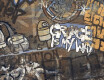 Tíleanna urláir phorceláin ghloinithe mhórfhoirm, 120x280 cm, neamhlonrach, ceartaithe, A4H262 City Graffiti Il-dath