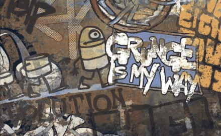 Tíleanna urláir phorceláin ghloinithe mhórfhoirm, 120x280 cm, neamhlonrach, ceartaithe, A4H262 City Graffiti Il-dath