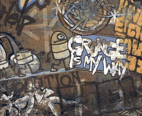 Tíleanna urláir phorceláin ghloinithe mhórfhoirm, 120x280 cm, neamhlonrach, ceartaithe, A4H262 City Graffiti Il-dath