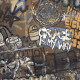Tíleanna urláir phorceláin ghloinithe mhórfhoirm, 120x280 cm, neamhlonrach, ceartaithe, A4H262 City Graffiti Il-dath #1