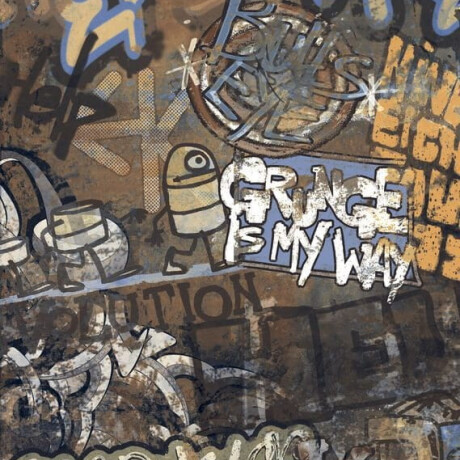 Tíleanna urláir phorceláin ghloinithe mhórfhoirm, 120x280 cm, neamhlonrach, ceartaithe, A4H262 City Graffiti Il-dath #6