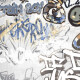 Tíleanna urláir poircealláin glónraithe, 120x280 cm, liath neamhlonrach, ceartaithe, A4H640 City Graffiti White #3