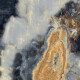 Cloiche-phóirseallán mórfhoirméid, 120x280, marmar gorm domhain le féitheanna, bailchríoch snasta, A4H674 Eterno Blu #1