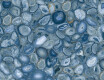 Cloich-phéarlag mhórfhoirméid 120x280, aigeat gorm, bailchríoch snasta, A4H832 Aghatina Azul