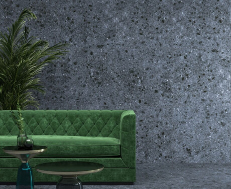 Tíleanna urláir chloiche poircealláin ghloinithe, 60x120, Anthracite neamhlonrach, ceartaithe, A4H98, Terrazzo