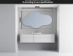 Irregular Mirror LED Lighted decorative design C221 #3