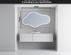 Irregular Mirror LED Lighted decorative design C223 #3