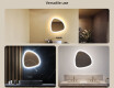 Irregular‑shaped mirror with lighting, dual color, touch switch, heating mat #2