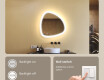 Irregular‑shaped mirror with lighting, dual color, touch switch, heating mat #4