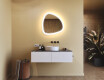 Irregular‑shaped mirror with lighting, dual color, touch switch, heating mat #9