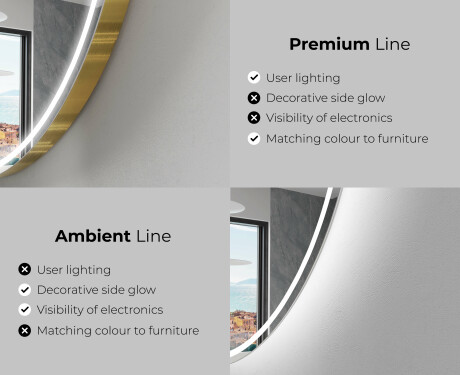 Irregular Mirror LED Lighted decorative design EG223 #2