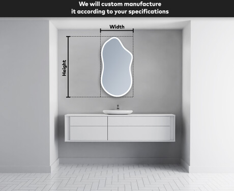 Irregular Mirror LED Lighted decorative design F222 #4