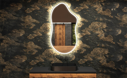 Irregular Mirror LED Lighted decorative design F222